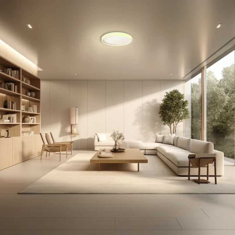 Plafonnier connecté Aqara Zigbee salon marocain