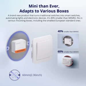 Schéma de câblage du SONOFF MINIR4 interrupteur Wi-Fi compact
