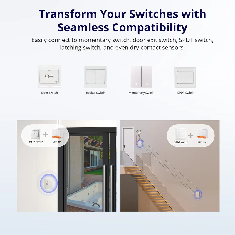Contrôle du SONOFF MINIR4 via application eWeLink et Alexa
